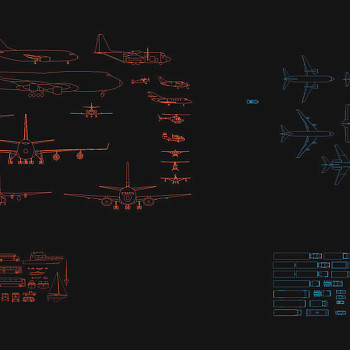 交通工具模块cad图纸