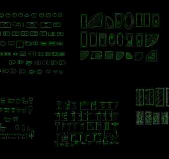 洁具常用模块cad图纸