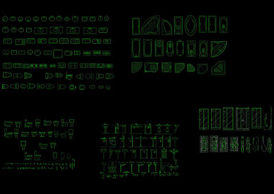洁具常用模块cad图纸