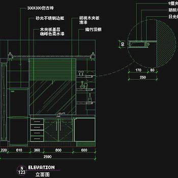 室内厨房图块cad素材