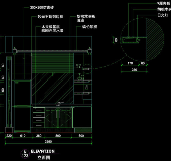 室内厨房图块cad素材