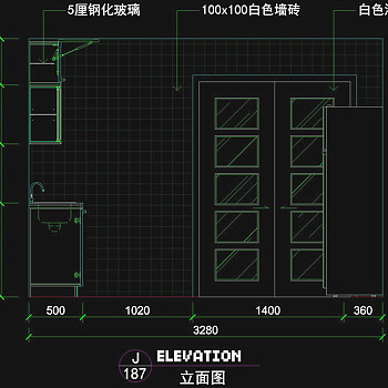 厨房立面cad素材