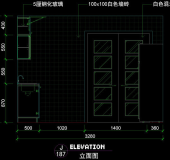 厨房立面cad素材