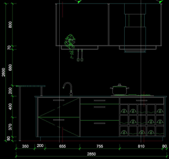 厨房立面cad素材