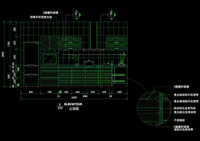 厨房立面图块cad图块