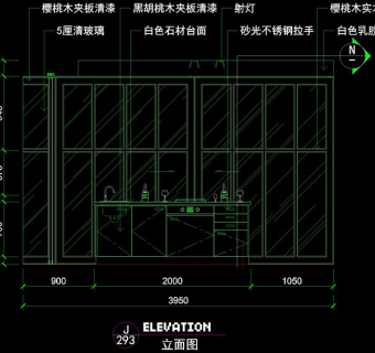 厨房立剖面cad素材
