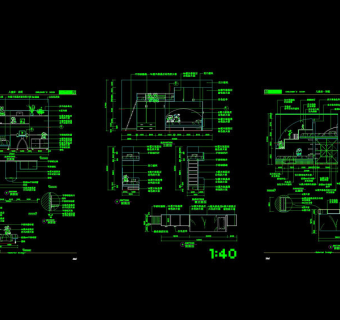 儿童床设计图cad图块