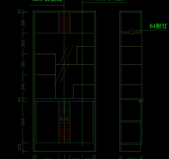 柜子图块立面cad图纸