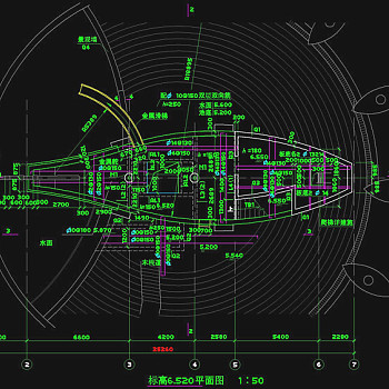 游乐船结构cad图纸