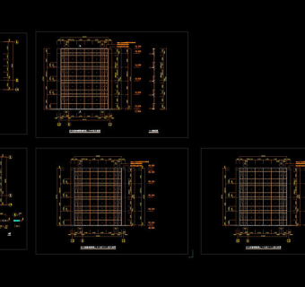 玻璃幕墙立面图cad图纸