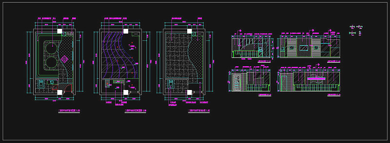 KTV包房装修图cad图纸