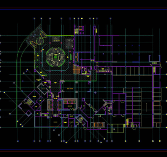 北京希尔顿酒店cad图稿