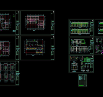 员工宿舍cad图素材