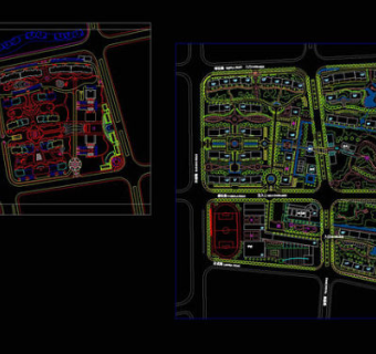 多层小区景观素材cad图纸
