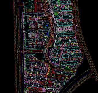 多层小区景观cad图纸素材
