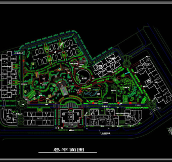 高层小区景观cad详图