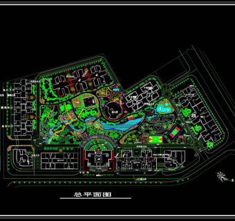 高层小区cad景观图纸