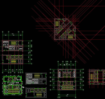 几种高层核心筒cad图纸