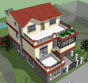 三层别墅自建cad图