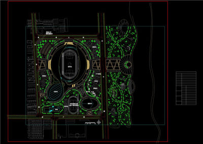 体育中心总平CAD图纸