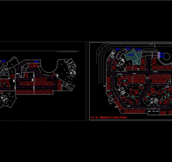 地下停车场平面布置图CAD图纸