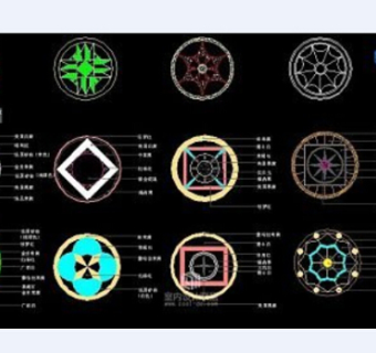 CAD地面拼花与地毯图集