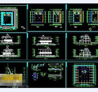 某博物馆建筑cad施工全套工程图纸
