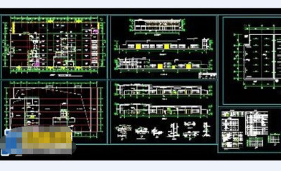 展厅全套cad施工设计图纸