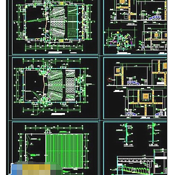 小型剧场建筑cad施工工程施工图纸