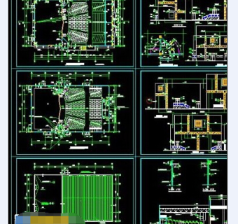小型剧场建筑cad施工工程施工图纸
