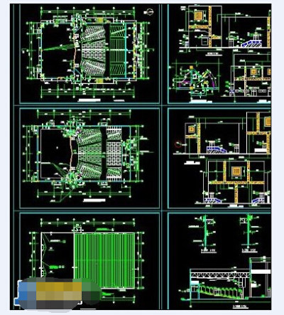 小型剧场建筑cad施工工程施工图纸