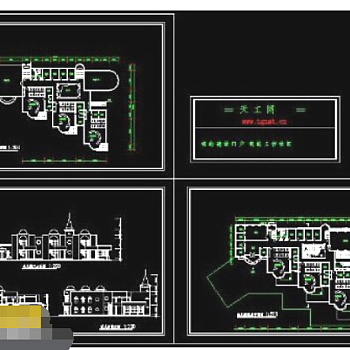 某六班幼儿园cad施工图纸dwg格式