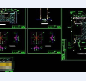 全套点式玻璃幕墙节点cad设计施工图纸