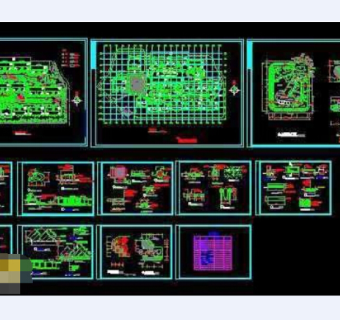 某住宅小区全套规划绿化cad施工图