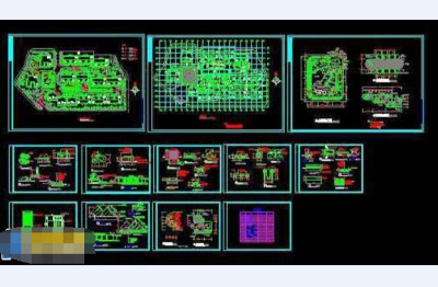 某住宅小区全套规划绿化cad施工图