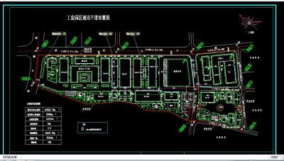 xx工业园区车间总规划cad总平面设计