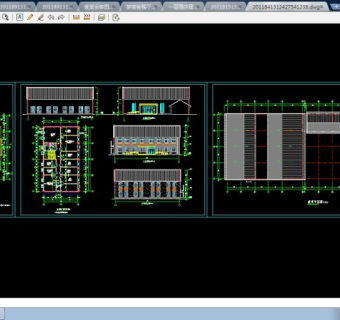 某市小剧场、办公楼平立剖面CAD设计
