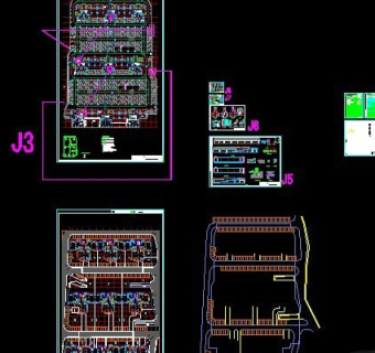 某整套地下车库cad建筑施工设计图
