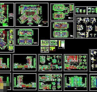 星级豪华大酒店全套cad施工图