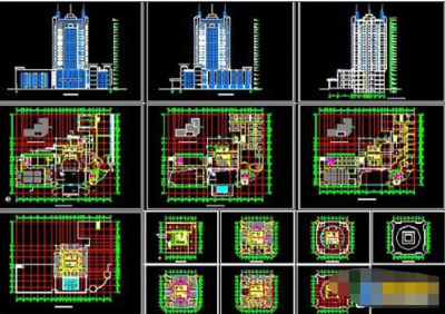 一套五星级酒店设计cad方案图纸