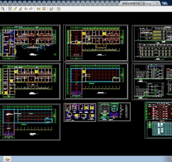 全套宾馆设计CAD施工设计图纸