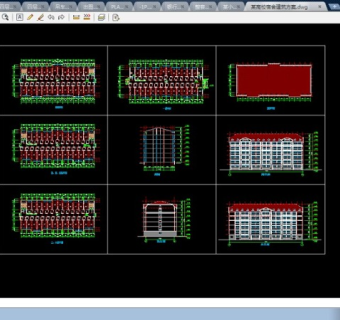 某大学高校宿舍cad建筑方案图纸