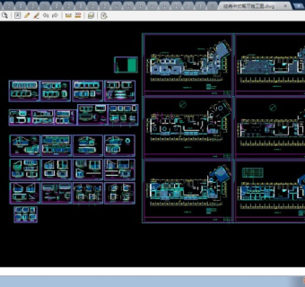 一整套经典中国风餐厅cad施工图纸