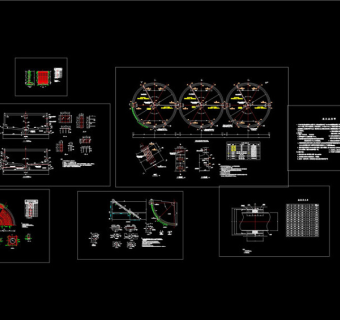 23米直径机械加速澄清池CAD机械图纸