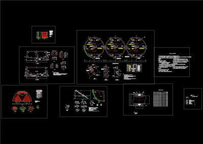 23米直径机械加速澄清池CAD机械图纸