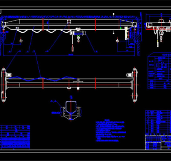A型电动单梁起重机CAD机械图纸