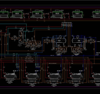 氨气管道流程图CAD机械图纸