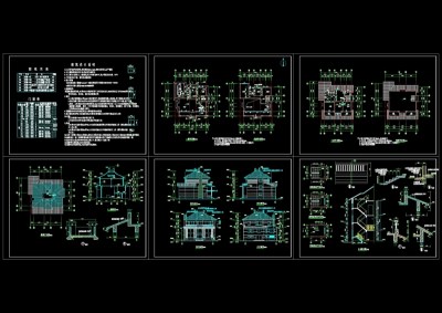 别墅建筑全套图纸CAD图纸