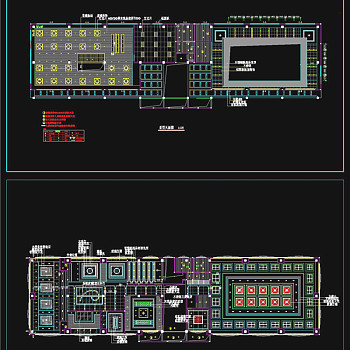会所天花装饰图CAD图纸