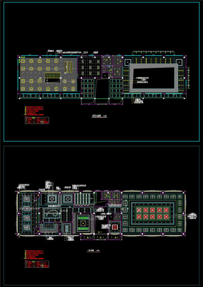 会所天花装饰图CAD图纸